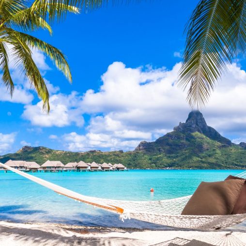 View of Overwater Bungalows in Bora Bora