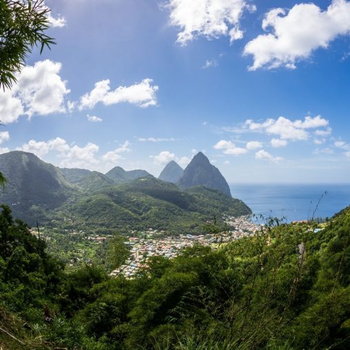 Views of St Lucia Piton Mountains