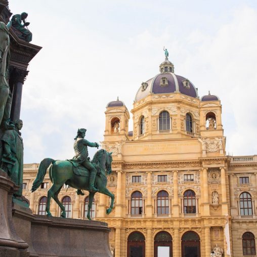 View of the outside of Hofburg Palace in Vienna