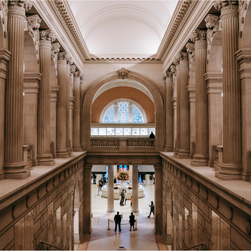 Phot of inside the Metropolitan Museum of Art